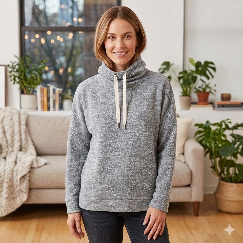 J.Crew Women’s Funnel Neck Grey Sweater Size S